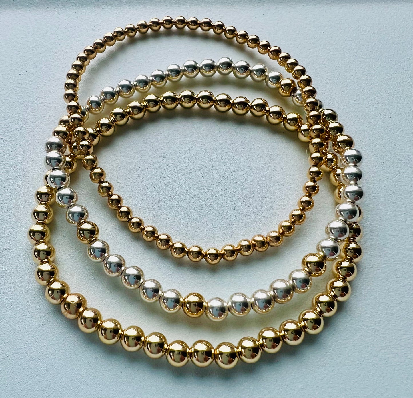 Mixed Metals Stretch Bracelet