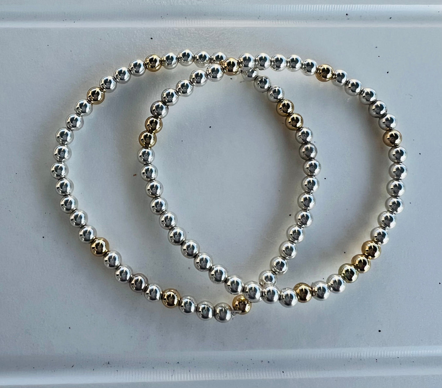Mixed Metals Stretch Bracelet