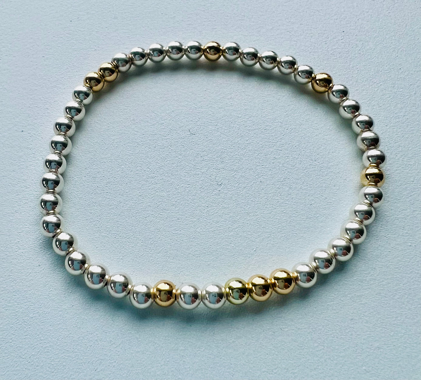 Mixed Metals Stretch Bracelet