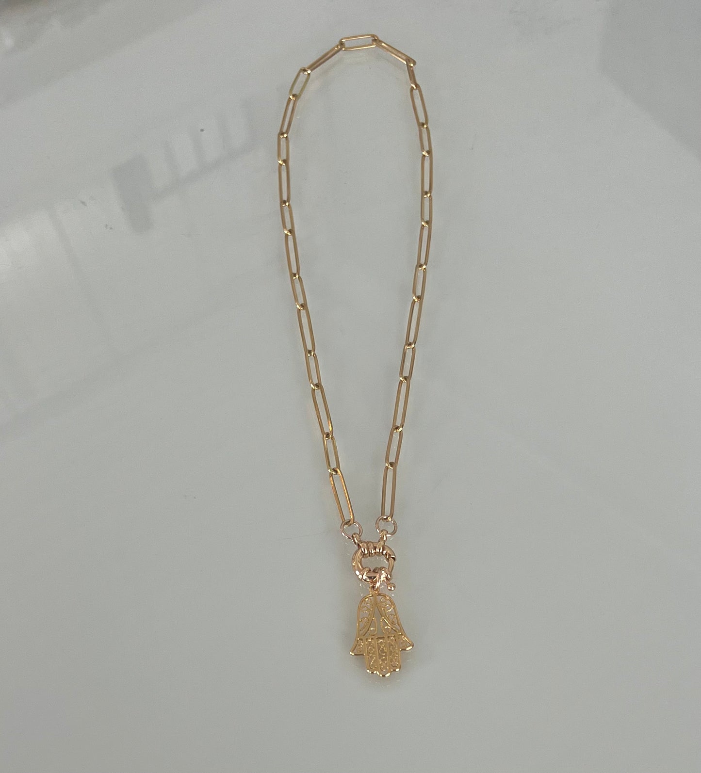 Hamsa Clasp Necklace