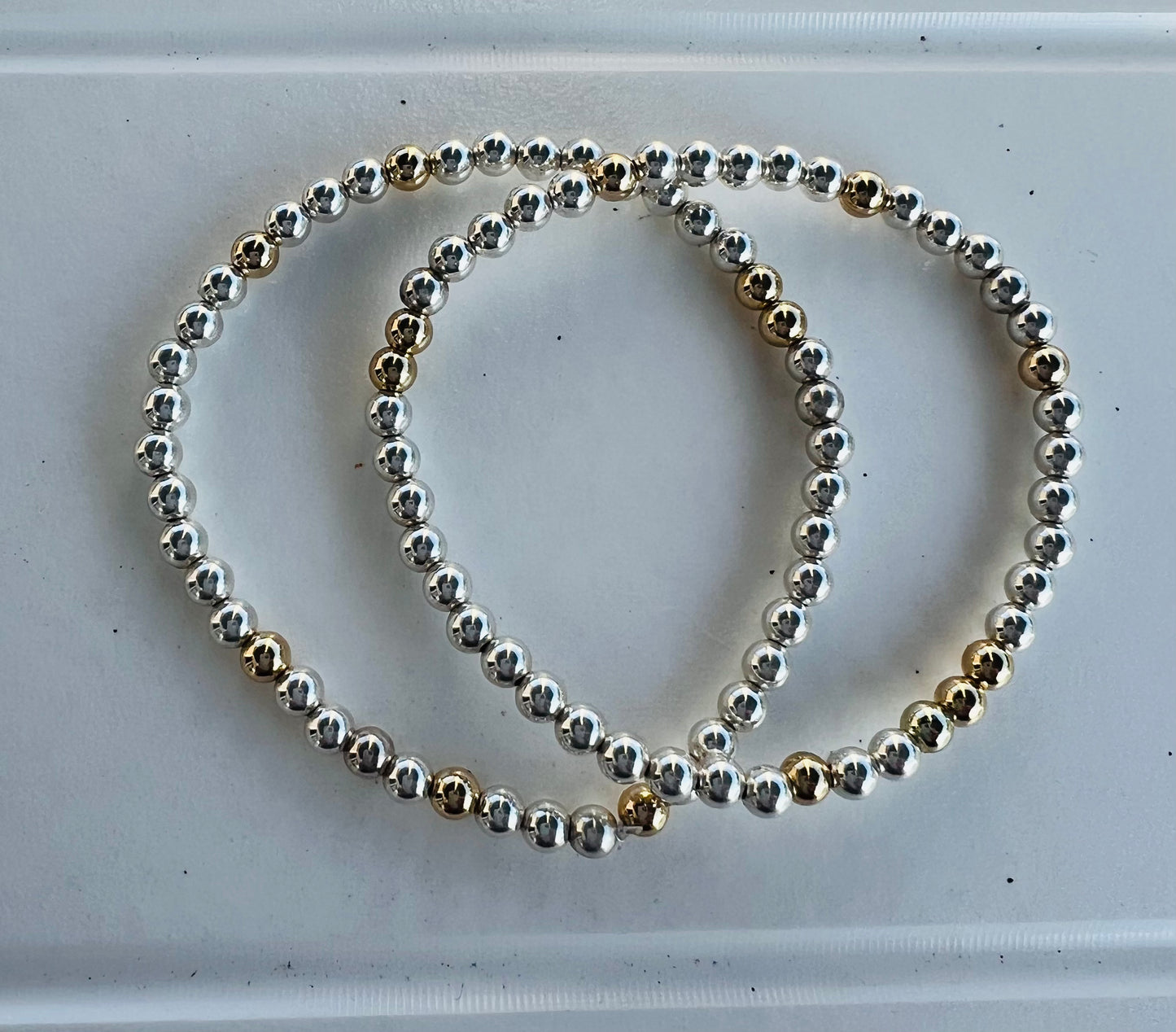 Mixed Metals Stretch Bracelet